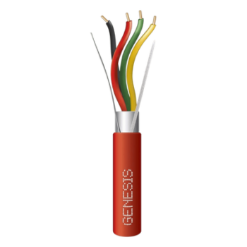 Carrete de 305 Metros (1000 Pies) de Alambre / 4 x 16 AWG / Blindado / Plenum / Tipo FPLP / Color Rojo / Para Aplicaciones en Sistemas de Detección de Incendio y Sistemas de Evacuación