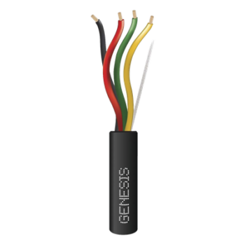 Carrete de Cable de 305 Metros (1000 Pies) / 4 x 14 AWG / Cable Direct Burial / Color Negro / Para Uso en Intemperie / Uso en Aplicaciones en Sistemas de Detección de Incendio y Sistemas de Evacuación
