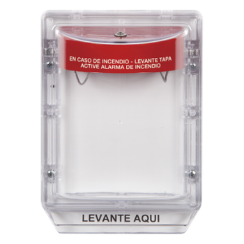 Cubierta Protectora de Policarbonato Serie Stopper IIÆ, Con Bocina, Sin Espaciador, Montaje Empotrado, Etiqueta en Español