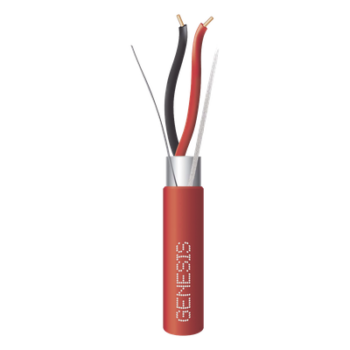 Bobina de 305 Metros (1000 Pies) de Alambre / 2 x 18 AWG / Riser / Blindado / Tipo FPLR / Color Rojo / Para Aplicaciones en Sistemas de Detección de Incendio y Sistemas de Evacuación