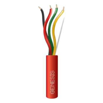 Bobina de 305 Metros (1000 Pies) de Alambre / 4 x 18 AWG / Riser / Tipo FPLR-CL3R / Resistente al Fuego / Color Rojo / Para Sistemas Contra Incendio o Sistemas de Evacuación