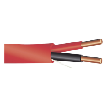 Alambre de Alarma contra Incendios - Bobina de 305 Metros (1000 Pies): 2 x 14 AWG, Rojo, Tipo FPLR, (UL) FT4, Ideal para Sistemas de Detección y Evacuación de Incendios