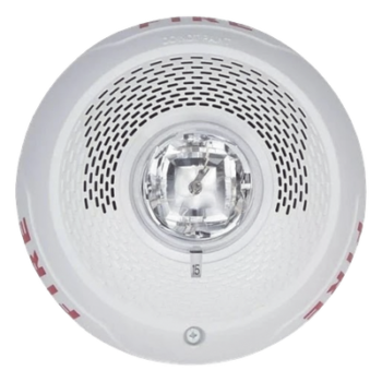 Bocina con Lámpara Estroboscópica, Montaje en Techo, Color Blanco, Nuevo Diseño Moderno y Elegante y Menor Consumo de Corriente