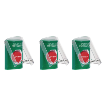 Botones de Emergencia / 3 Métodos de Activación / 3 Mensajes Configurables / Iluminación RGB / Contactos Forma C 10A / IP Compacto
