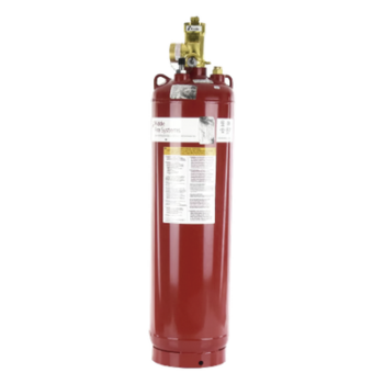 Cilindro con válvula e indicador de nivel de líquido, capacidad de 200 lb (90.7 kg), para sistemas de agente limpio ECS-500 y ECS-500 Marine