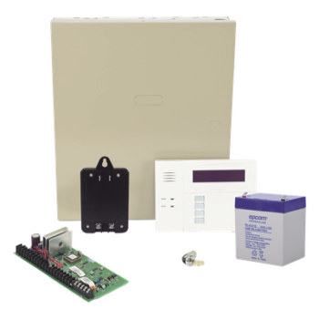 Kit de panel de alarma híbrido VISTA-48LA con teclado-receptor inalámbrico 6160RF, batería, transformador y gabinete
