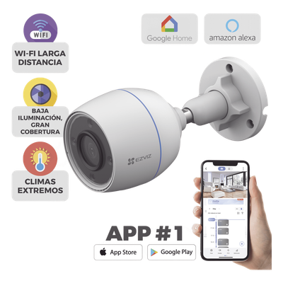 Bala WiFi / 2 Megapixel / Detección humana / Micrófono Integrado / Micro SD / Excelente Vision Nocturna / Exterior