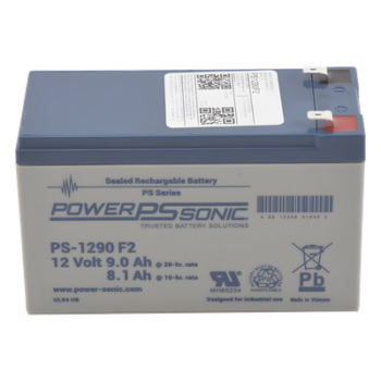 Batería 12V, 9AH, Para Respaldo, Tecnologías AGM/VRLA, 5 Años Vida Útil, Terminales F2, Reconocida UL