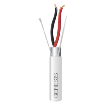Carrete de 152 Metros (500 Pies) de Cable / 2 x 16 AWG / Blindado / Plenum / Color Blanco / Para Aplicaciones de Audio, Seguridad y Control