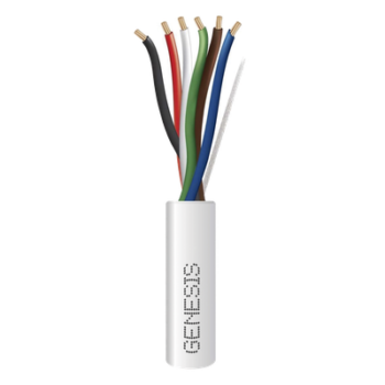 Bobina de 305 Metros (1000 Pies) / Cable de Cobre / 6 x 22 AWG / Riser / Tipo CMR-CL3R / Para Aplicaciones de Control de Acceso / Alarmas de Intrusión / Automatización / Interfonos y TV Porteros