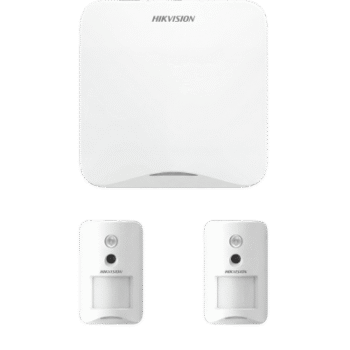 (AX HOME) KIT de Alarma AX HOME / Incluye: 1 Panel Wi-Fi / 2 Cámaras Inalámbricas + PIR / Batería de Respaldo / Compatible con Hik-Connect P2P y Hik-Partner PRO