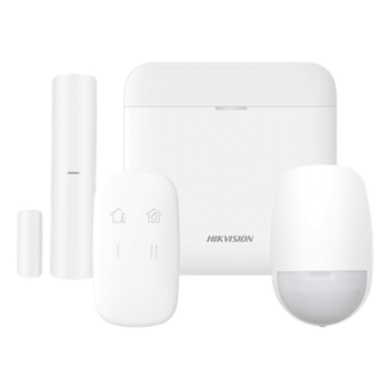 (AX PRO) KIT de Alarma AX PRO / Incluye: 1 Hub con bateria de respaldo / 1 Sensor PIR / 1 Contacto Magnético / 1 Control Remoto / WiFi / Compatible con Hik-Connect P2P