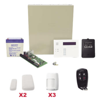 Kit de alarma inalámbrico con panel VISTA-48, teclado 6160RF, contactos 5800MINI, sensores PIR y control remoto