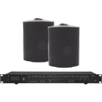Amplificador de Audio con 2 Bocinas OL-5BK | 2 x 60W | Baja Impedancia 4 - 8Ω | Reproductor Bluetooth, USB, SD | Efectos Integrados Delay, Echo, Repeat
