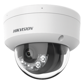 Domo IP 4 Megapixel / Lente 2.8 mm / Dual Light (30 mts IR + 30 mts Luz Blanca) / Micrófono Integrado / Antivandálico IK08 / Motion Detection 2.0 / Exterior IP67 / H.265 / PoE / ONVIF / Micro SD