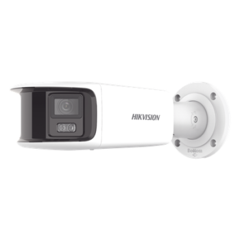[FlexVu] [PROTECCIÓN ACTIVA] Bala IP Panorámica 8 Megapixel (4K) / 2 Lentes 4 mm (180°) / Imagen a Color 24/7 (ColorVu) / PoE / WDR 130° / IP67 / ACUSENSE / Luz Estroboscópica y Alarma Audible / 40 mts Luz Blanca / Micro SD