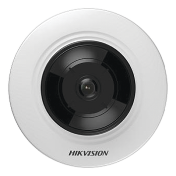 Mini Fisheye IP 5 Megapixel / Panorámica 180° - 360° / Microfono Integrado / 8 mts IR / Uso en Interior / PoE / Múltiples Vistas por iVMS-4200 / Alarmas I/O / Micro SD