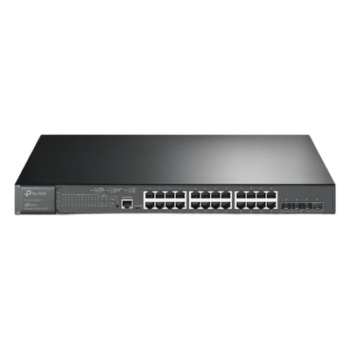 Switch L2+ Omada PoE+ / 24 Puertos PoE+ 10/100/1000 Mbps / 4 Puertos SFP+ 10G / 2 Puertos Consola (RJ45 y microUSB) / Administración Centralizada Omada o Stand-Alone / Multicast IGMP / Presupuesto PoE 384W / Montaje en Rack / (SG3428XMP)