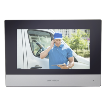 Monitor Híbrido IP WiFi Touch Screen / 7" / Resolución 1024x600 / PoE 802.3af / Audio Bidireccional / 8 Entradas de Alarma / Compatible 4 Hilos Analógicos
