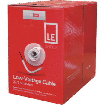Bobina de 305 Metros (1000 Pies) de Cable / 2 x 22 AWG / Tipo CCA de Color Blanco / Aplicaciones en Alarmas de Intrusión/Control de Acceso/Automatización/ Interfonos y TV Porteros