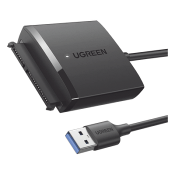 Adaptador USB 3.0 a SATA III | Compatible con Disco Duro HDD y SSD de 2.5" y 3.5" de hasta 12 TB | Velocidad USB 3.0 de hasta 5 Gbps | Alta Velocidad con UASP & TRIM | Cable de 50 cm.
