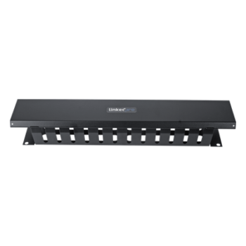 Organizador de Cables Horizontal de 2U para Rack de 19" con Cubierta Metálica