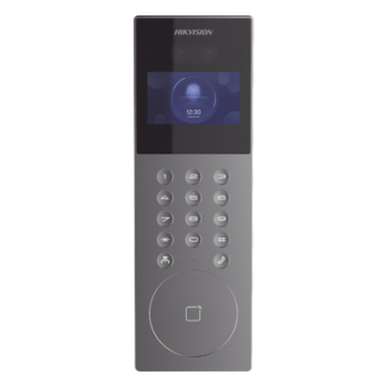 Videoportero IP Multiapartamento con Reconocimiento Facial / Llamada a App HikConnect (requiere monitor) / Protección IP65 / Apertura por Rostro, Tarjeta o App