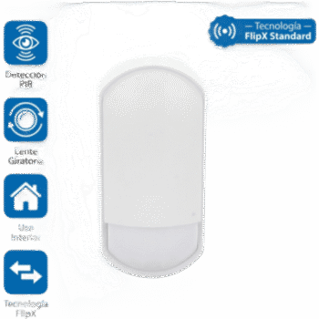 OPTEX FLX-S-ST / Detector PIR Interior FlipX Standard / Lente Giratoria 180° / Doble Patrón de Detección / Sensor Piroeléctrico