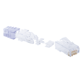 Plug RJ45 Cat6 de 5 Piezas, Para Cable UTP de Calibre 23-24 AWG, Chapado en Oro de 50 Micras, Paquete de 100 Piezas