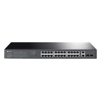 Switch PoE Administrable 24 puertos 10/100/1000 Mbps / 2 puertos SFP / 24 puertos PoE af/at / Presupuesto PoE 250W /