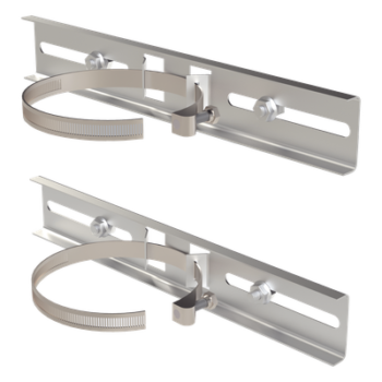 Montaje de Metal Galvanizado para Poste Universal para Gabinetes de Ancho Hasta 30 cm.