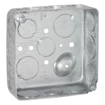 Caja Cuadrada 4 x 4"/ Profundidad 1- 1/2"/ Cuenta con 11 Entradas de 1/2" y 6 de 3/4"..