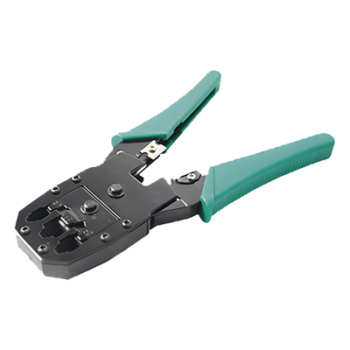 Pinzas para plegar (Ponchadoras) cables RJ11, RJ12, RJ45 telefónicos y cables de red Cat5e, Cat6, Cat6a y con Cavidades para 4, 6 y 8 conductores.