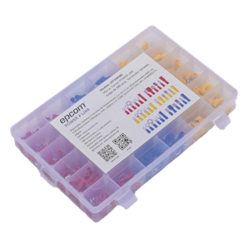 Juego de Terminales / 580 Piezas / AWG 22-10 / Forro Termoestable / Caja Organizadora