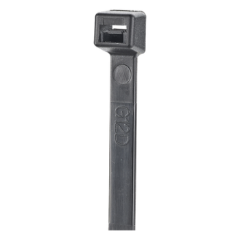 Cincho de Nylon 6.6 StrongHold™,  200mm  largo x 2.5mm ancho, Color Negro, Exterior Resistente a Rayos UV, Paquete de 100pz