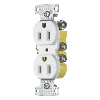 Contacto Duplex 15A 125V/ 2 Polos 3 Hilos/ Nema 5-15R/ Color Blanco.