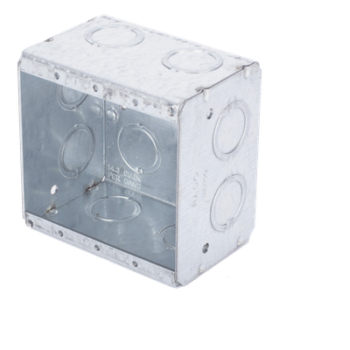 Caja Multigang de 2 Gangs/ Profundidad de 2-1/2 Pulgadas (6.35 cm)/ 12 Entradas de 1/2 - 3/4 Pulgadas (1.27 - 1.91 cm)