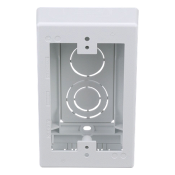Caja de Pared Superficial, Uso Universal con Placas de Pared, con Cinta Adhesiva, Color Blanco