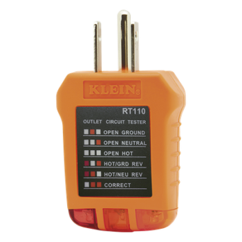 Probador de Tomacorrientes Estándar, con Secuencia de Luces para Indicar un Cableado Correcto/Incorrecto.