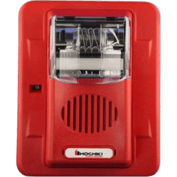 Sirena Estrobo, 12 Vcd, Multi-Candela 15 hasta 110 cd, Montaje En Pared, Color Rojo, Serie HEC3 (0500-05980) Hochiki