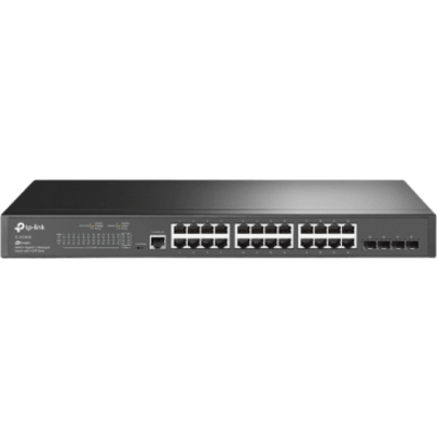 Switch Omada SDN Administrable / 24 puertos Gigabit y 4 puertos SFP / Funciones sFlow, QinQ y QoS / Administración centralizada OMADA