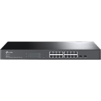 Switch Omada SDN Administrable / 16 puertos Gigabit y 2 puertos SFP / Funciones sFlow, QinQ y QoS / Administración centralizada OMADA