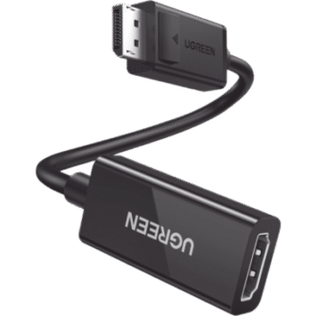 Convertidor DisplayPort a HDMI 4K@60Hz | 3D | HDR | Blindaje Interno | Botón Liberador | Largo 25 cm (9.84 Pulgadas) | Carcasa de ABS | Plug & Play.