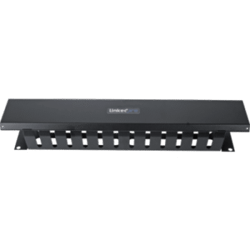 Organizador de Cables Horizontal de 2U para Rack de 19" con Cubierta Metálica
