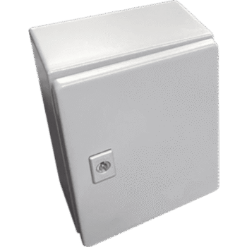 Gabinete de Acero / Nema 4 -IP 66 de 20 x 25 x 15 cm / Platina y certificado UL.