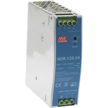Fuente de poder industrial para riel DIN / 120W / 24Vcc / 5A / Entrada: 90-264Vca
