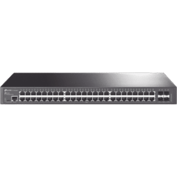Switch Omada SDN Administrable / 48 puertos Gigabit y 4 puertos SFP+ / Funciones sFlow, QinQ y QoS / Administración centralizada OMADA