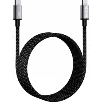 Cable de Carga USB-C a C 1.5 Metros (4.92 Pies) / Tecnología GaN (Nitruro de Galio / Fast-Charging / Potencia 60W / Velocidad Transferencia 480 Mbps / Material Nylon / Conector Aluminio Anodizado