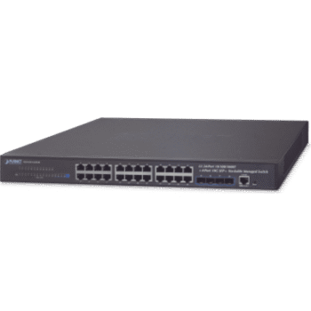 Switch Administrable Capa 3, 24-Puertos 10/100/1000T + 4-Puertos 10G SFP+, Apilable