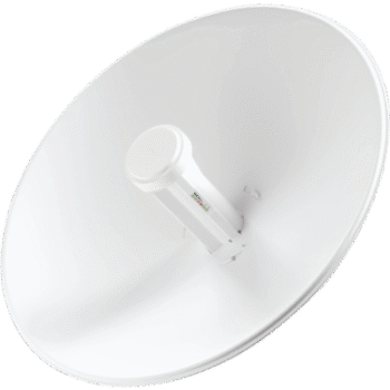 PowerBeam airMAX M2, hasta 150 Mbps, frecuencia 2 GHz (2405 - 2475 MHz) con antena tipo plato de 18 dBi